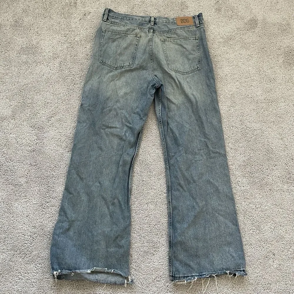 BDG Slacker Fit Wide Leg Relaxed Denim Jeans Mens 36x32 Urban Outfitters Skater